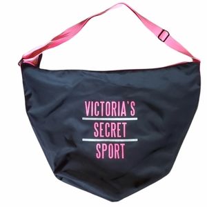 Victoria’s Secret Sport Zip Duffle Gym Bag Black & Hot Pink - Like New